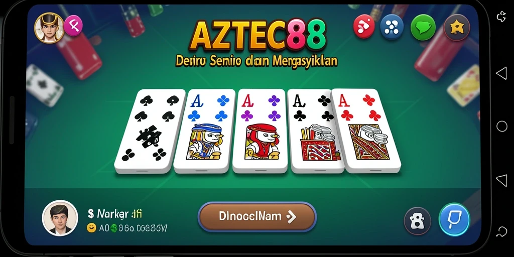 Tampilan menarik gameplay Domino AZTEC88 yang mengasyikkan.
