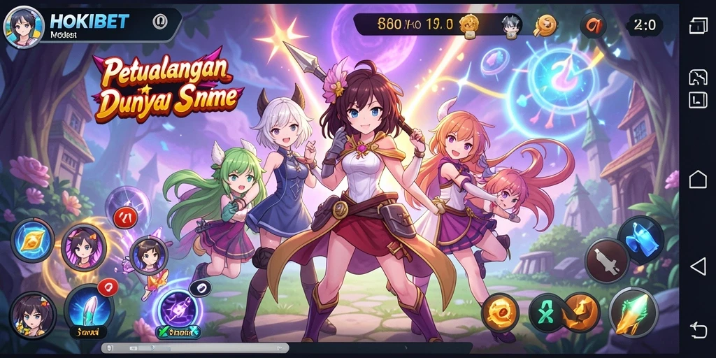 Menampilkan gameplay seru dari HOKIBET dengan karakter Anime favorit.