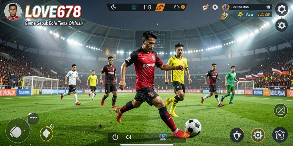 Tampilan menakjubkan gameplay sepak bola di LOVE678.