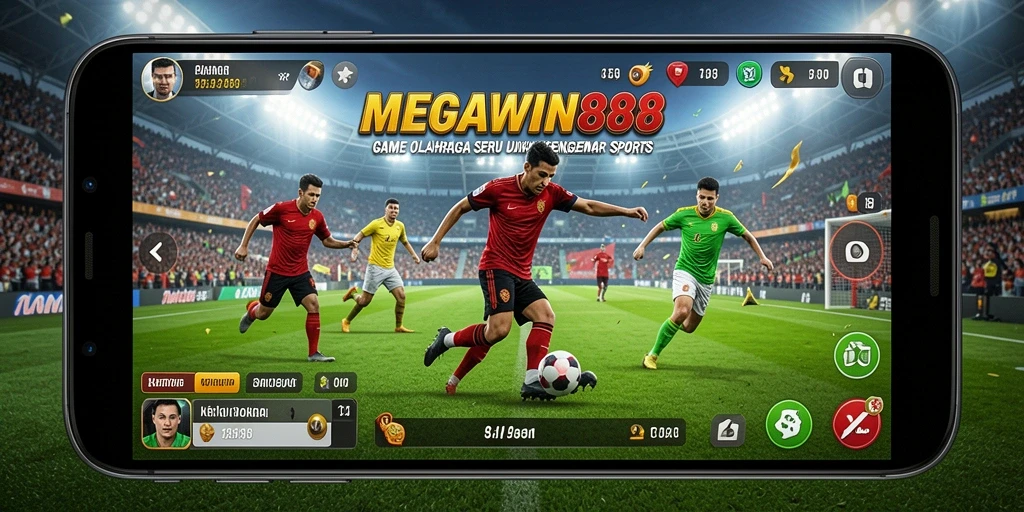 Tangkapan layar utama MEGAWIN888 menampilkan gameplay yang mendebarkan di berbagai cabang olahraga.