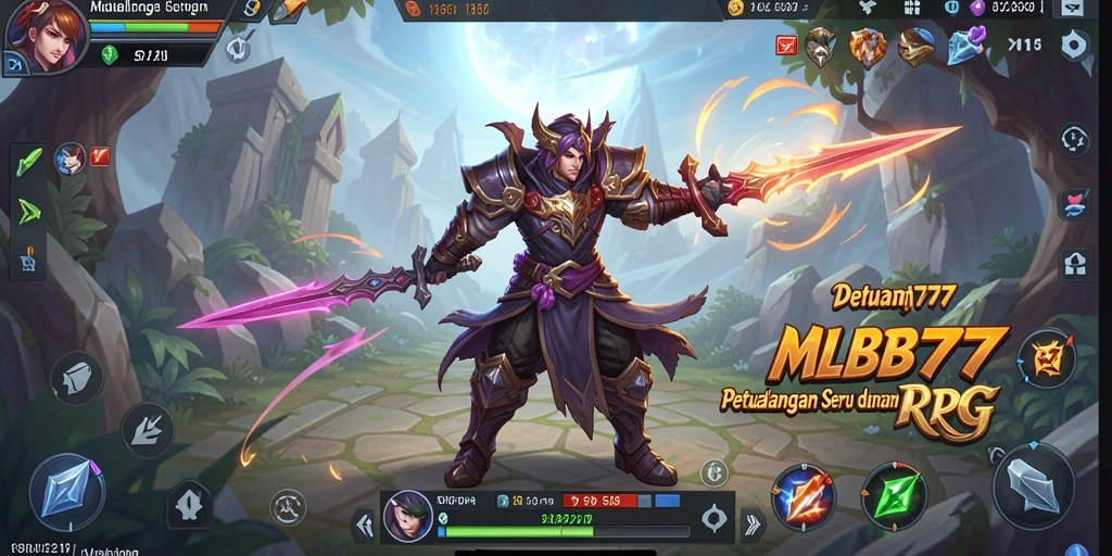 Tangkapan layar gameplay <strong>MLBB777</strong> menampilkan aksi pertarungan menegangkan.