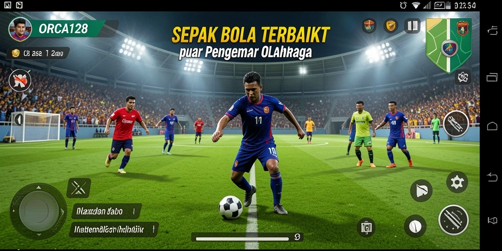 Tangkapan layar gameplay <strong>ORCA128</strong> dengan aksi menegangkan di lapangan.