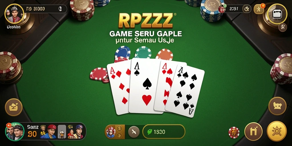 Screenshot gameplay RPZZZ menampilkan pengalaman bermain Gaple yang seru.