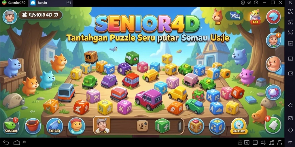Tampilkan gameplay menarik dari SENIOR4D dengan tantangan puzzle.