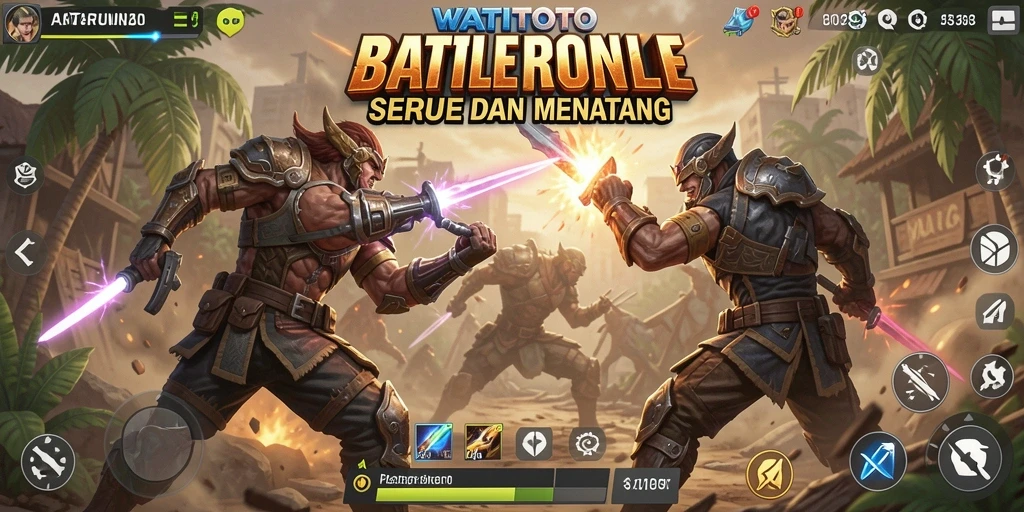 Screenshot dari gameplay seru WATITOTO yang menunjukkan aksi Battle Royale.
